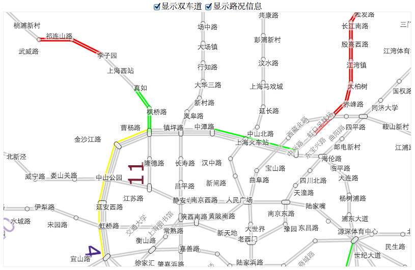 地铁路况图示例